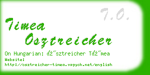 timea osztreicher business card